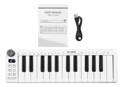 Controlador Midi Recargable M-vave Smk-25 De 25 Teclas