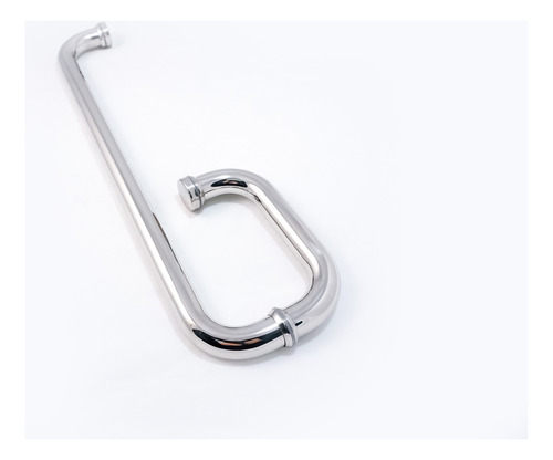 Manijon L Para Puerta De Vidrio Blindex Acero Inox 45x15cm Acero Inoxidable