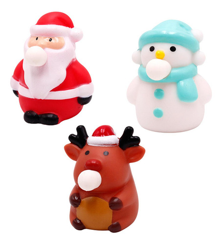 3 Navidad Escupir Burbuja Relajante Juguete Papa Noel