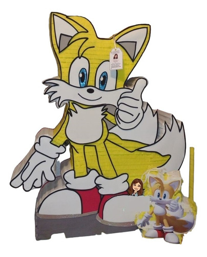 Piñata Sonic Personaje Tails Personalizd Cumpleaños Modelo 2