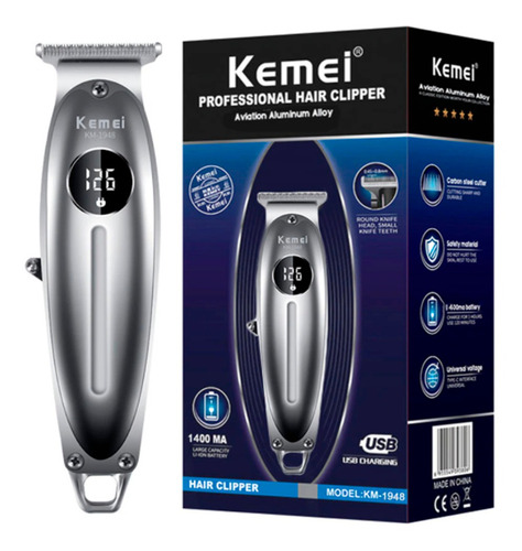 Imagem 1 de 4 de Maquina Acabamento Corte Metal Lcd Profissional Kemei 1948 Y