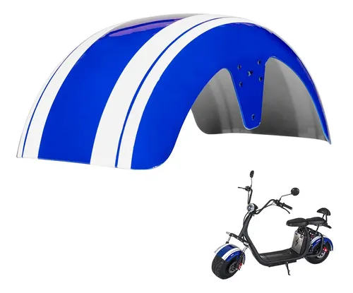 Paralama Dianteiro Para Scooter X7 X8 Pt2x Azul Com Faixas