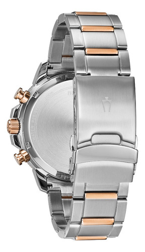 Imagen 2 de 7 de 98b301 Reloj Bulova Marine Star Diamante Para Caballero Plat