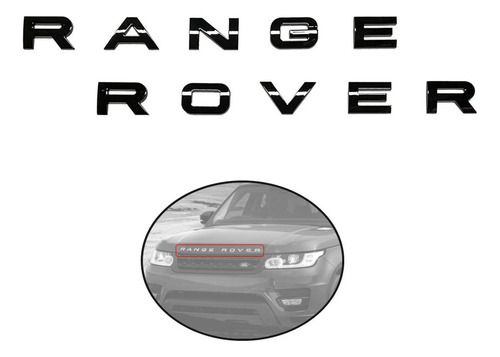 Emblema Para Cofre R4nge Rover Negro Gloss Varios Modelos