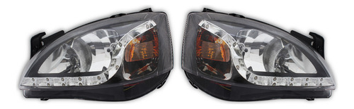 Kit Faros Deportivos Corsa 2003 A 2008 C/tira Led Tipo Audi