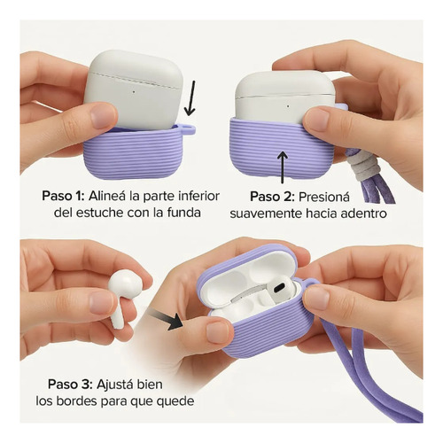 Funda Estuche Kawaii Para Airpods Pro2 Con Gancho Dj Violeta