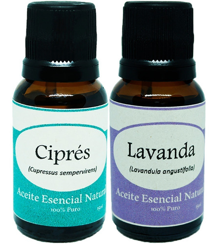 Cipres Y Lavanda Aceite Esencial 2 Frasco 15 Ml Aromaterapia