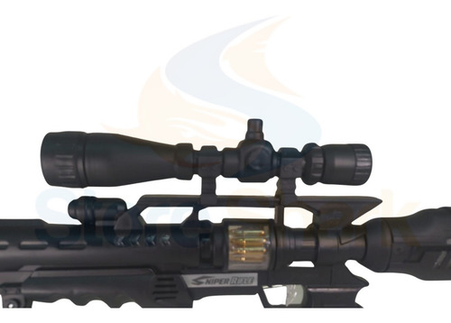 Imagem 4 de 7 de Metralhadora Fuzil Arma Militar Som Luz Mov 68 Cm Não Nerf
