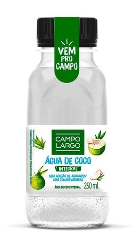 Água De Coco Integral Campo Largo Garrafinha 250ml