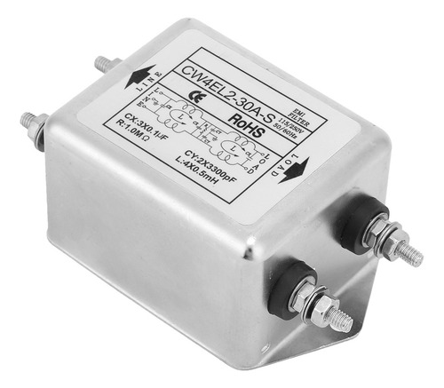 Filtro Emi De 115 V/250 V Cw4el2-30a S Alimentación Monofási