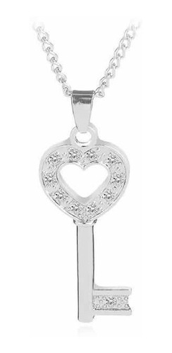 Collar Regalo Corazón Llave Amor Amistad Mamá Swarovski Elem