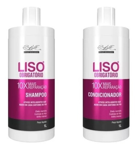 Liso Obrigatório Shampoo E Condicionador 1 Litro - Belkit 