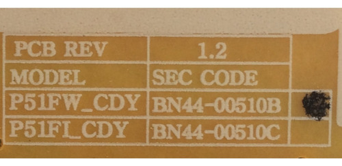 Fuente Samsung Bn44-00510b Bn4400510b Pn51e535a3fxza Td04 (Usado)