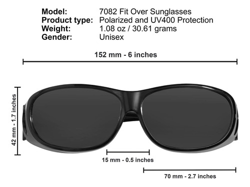 Óculos De Sol Fit Over Success Eyewear Polarizados 100% Uv M