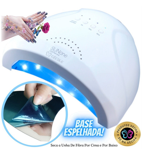 Imagem 5 de 7 de Kit Unha Acrigel Gécika Fibra Vidro Seda Mini Lixa Cabine