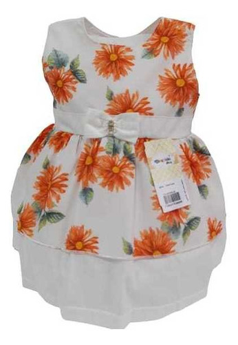 Vestido Bebê Menina Chuquinha Baby Verão Enxoval Ref 2856