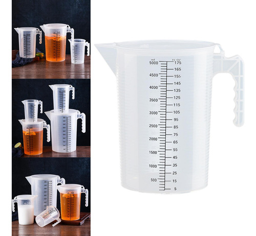 Taza Vaso Medidor Con Escala, Vaso Medidor De Plástico 5l