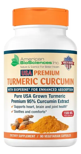 Curcumina Premium 1500 Mg Con Bioperine 90cap American Biosc