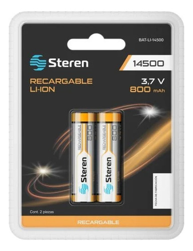 Baterías Recargables Li-ion 800 Mah Tipo 14500 Steren