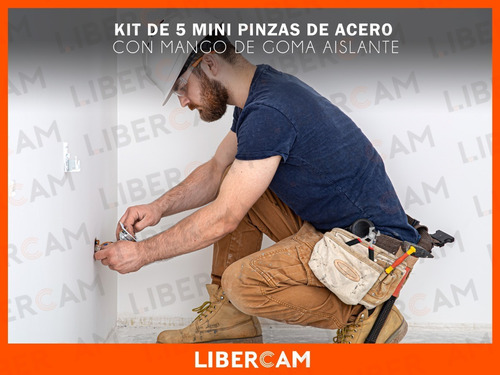 Imagen 9 de 10 de Kit Set X5 Juego Mini Pinzas Reforzadas Manuales