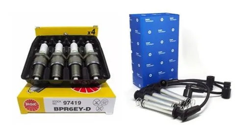 comprar Jogo Velas Cabo Ignição Gm Corsa Celta Meriva Montana Spin