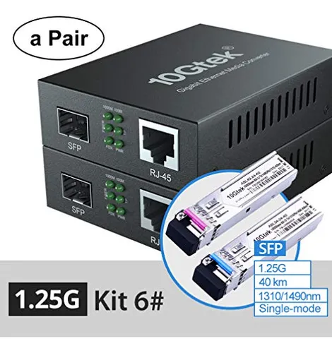 comprar Pack De Convertidores Bidi Gigabit Ethernet Hasta 40 Km