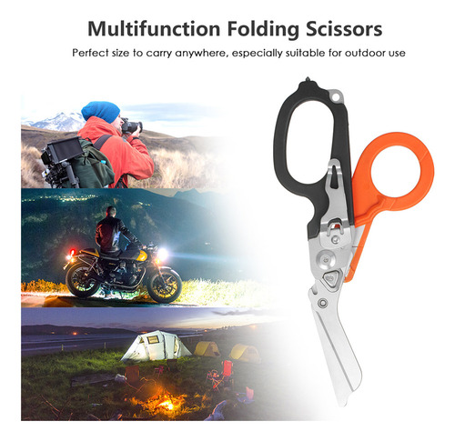 Tesoura Dobrável De Emergência Scissors Ring. 6 Polegadas De