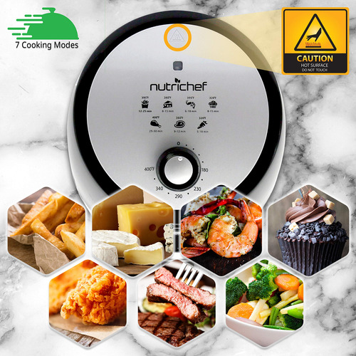 Nutrichef Horno 2 Quart-1000w Power Oilless Dry Machine