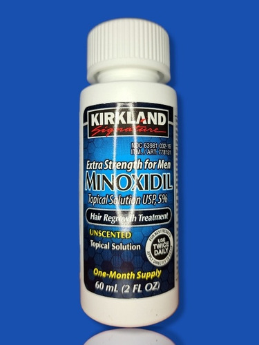 Imagen 1 de 4 de Minoxidil Kirkland Original Frasco 60ml Gotero Barba Cabello