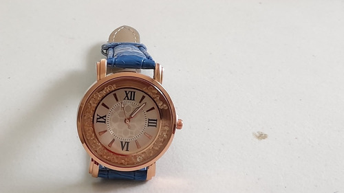 Reloj De Cuarzo De Cristal Simple Para Dama Azul