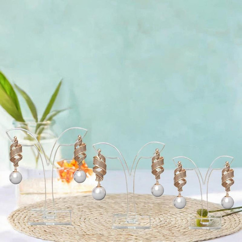 3x Pantallador De Pendientes Joyería De Joyería Rack Claro