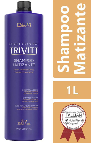Shampoo Matizante Para Cabelos Trivitt 1l Original