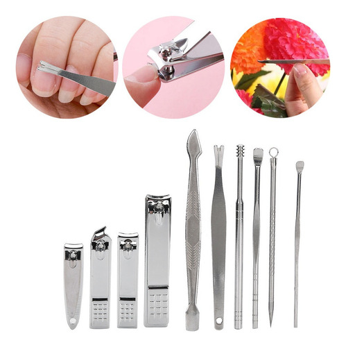 Cortauñas 19 Piezas Acero Inoxidable Set Pedicura Manicura