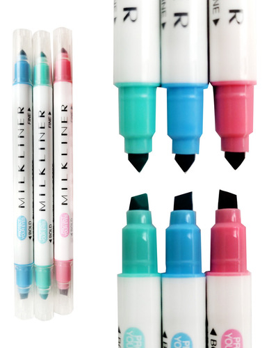 Resaltadores Marcadores Milkliner Doble Punta X 12 - 13710 Color