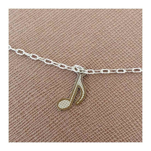 Imagen 6 de 6 de Pulsera Música Orquesta Plata Moda Dama Joyería Accesorios