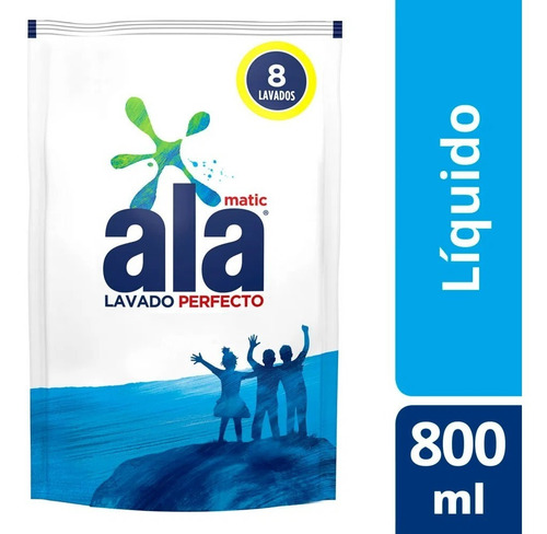 Jabon Liquido Ala Para Ropa X 800 Ml Repuesto Economico