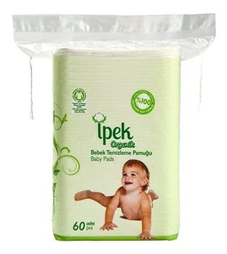 Bebé Orgánicas Grandes Pad 100% En Seco Cuadrados De Algodón