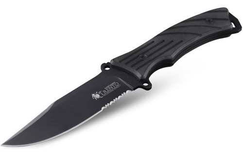 Cuchillo Tactico Trento Comando Black Zytel Agente Oficial Color Negro