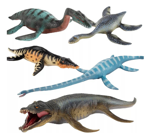 Jc 5 Bonecos De Animais Marinhos Pré-históricos