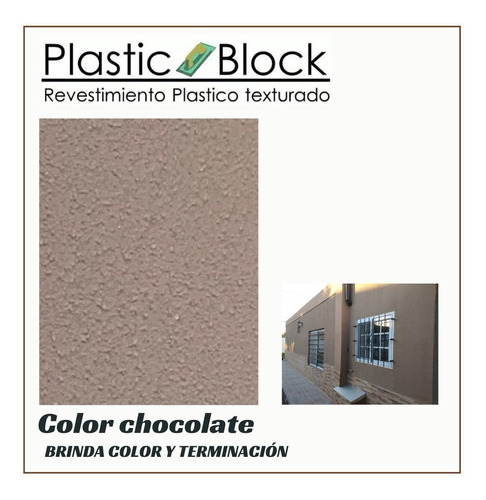 Revestimientos Texturados Plastic Block Llana 30kg Chocolate
