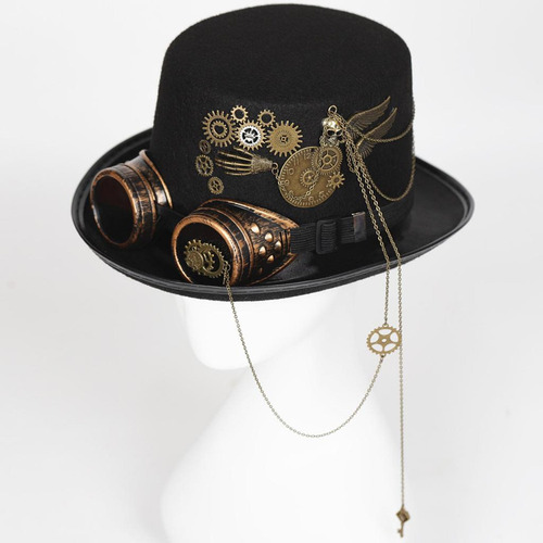 Aa Steampunk Vitoriano Com Óculos Clássicos, Conjunto De