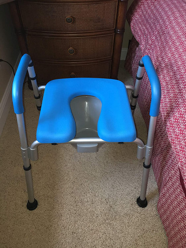 Asiento De Inodoro Elevado Con Asas, Acolchado, Reposabrazos