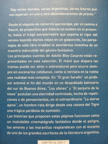Imagen 6 de 6 de Adolfo Bioy Casares - Historias Fantásticas