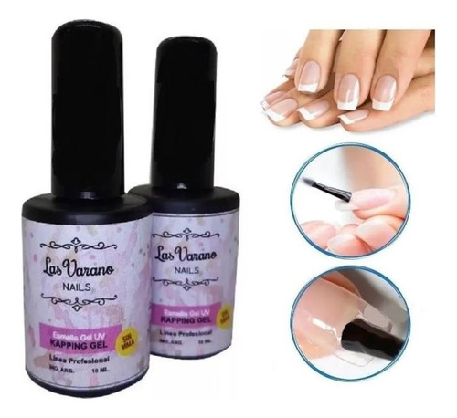 Esmalte Gel Uv Kapping Nivelador Baño De Gel Pink Cover X1un