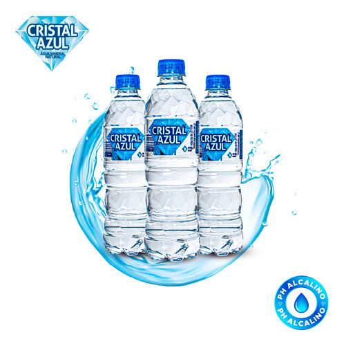 Água mineral Cristal Azul 510ml sem gás fardo 510 mL