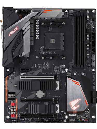 Tarjeta Madre Gigabyte B450 Aorus Pro Wi-fi, Am4, 3600 Mhz