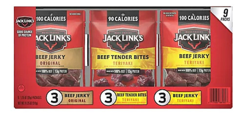 Pack 9  Jack Link's Variedad Variety Beef Steak Importado