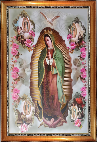 Litografías Religiosas 9 Modelos Filo Oro Enmarcada 70x100
