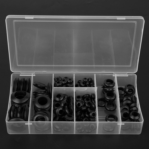 Juego De Anillos De Sellado Ojal De Goma Negra De 200 Piezas