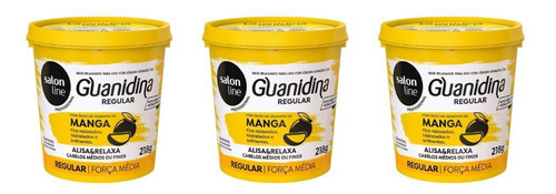 Relaxante Salon Line Manga Guanidina Regular 218g- Kit C/3un